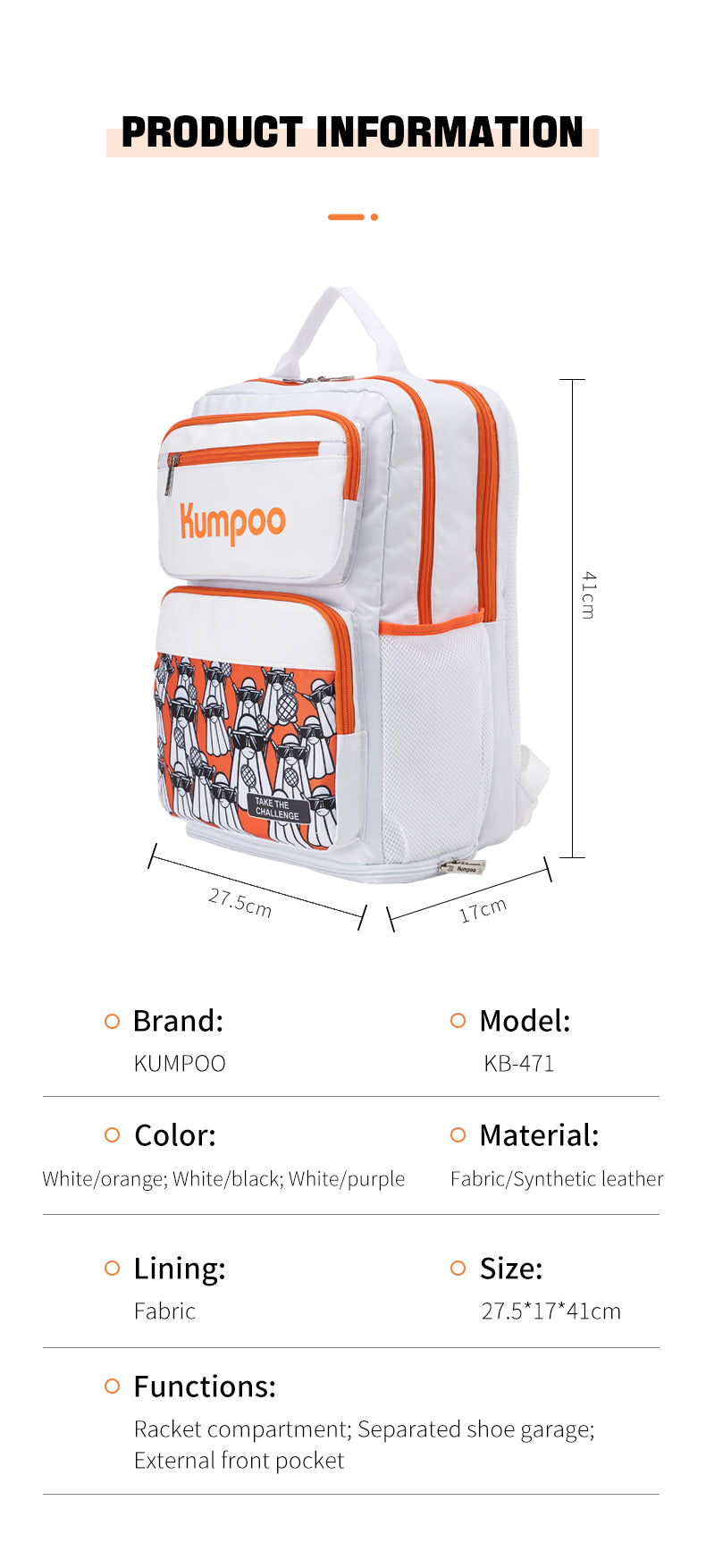 KUMPOO KB-471 KID'S BACKPACK
