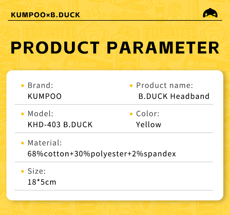 KUMPOO KHD-403 B.DUCK HEADBAND