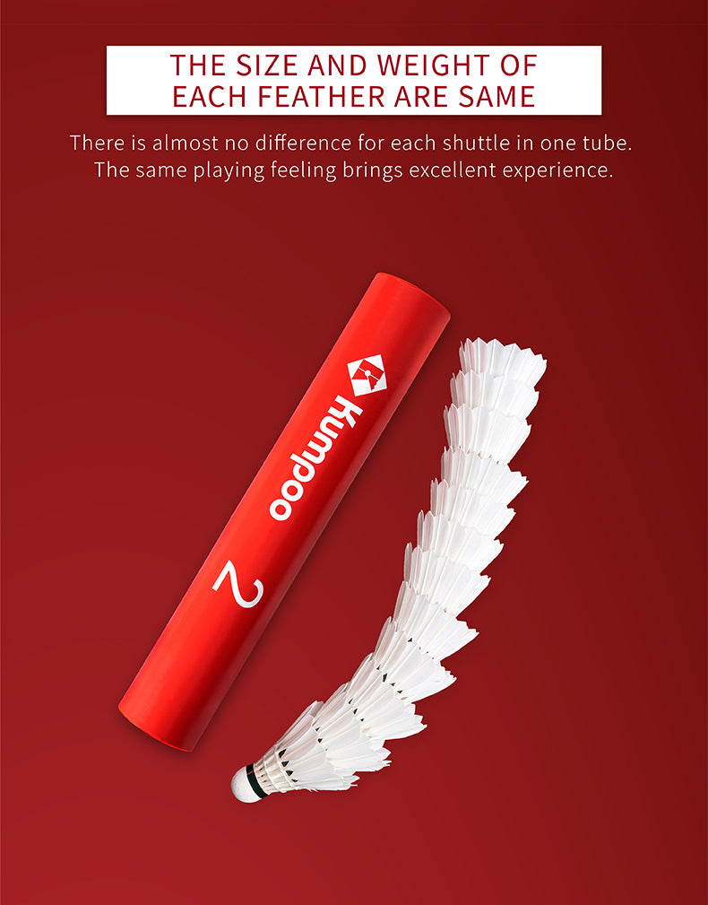 KUMPOO RED 2 SHUTTLECOCKS