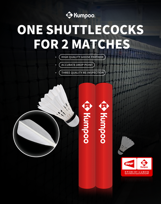 KUMPOO RED 4 SHUTTLECOCKS