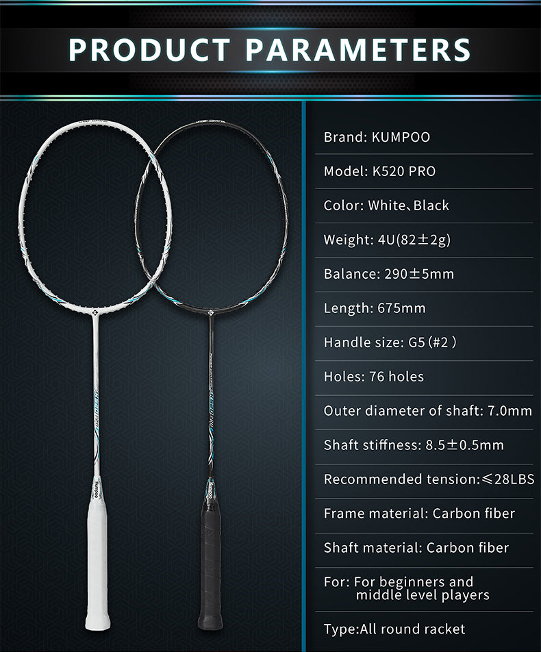KUMPOO K520PRO (4U) RACKET