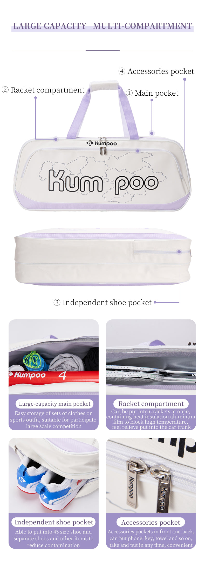KUMPOO KB-366 RACKET BAG