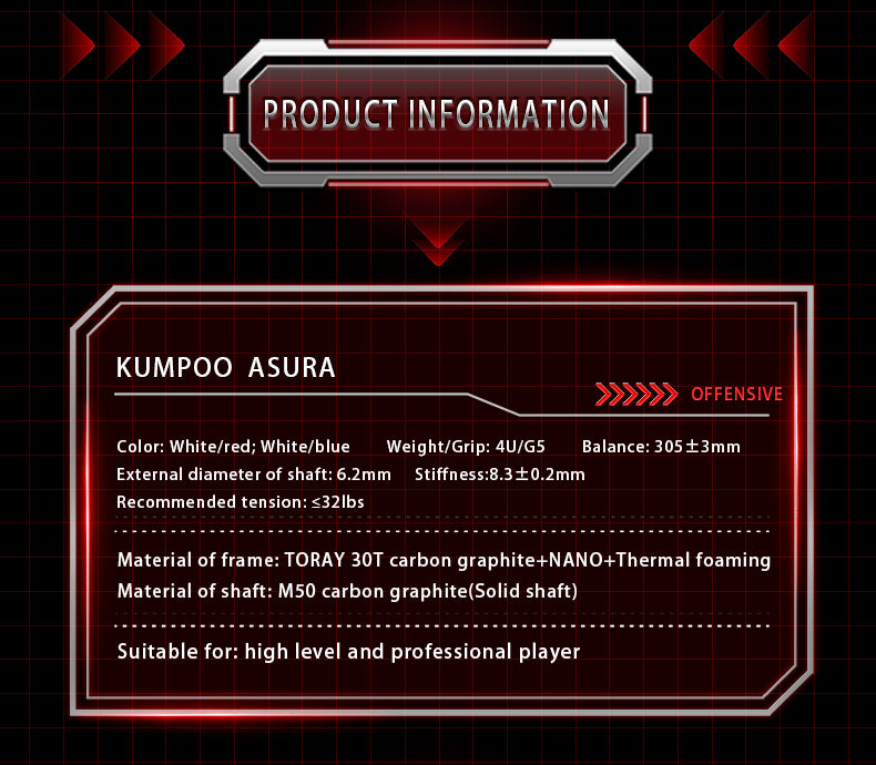 KUMPOO ASURA (4U) RACKET