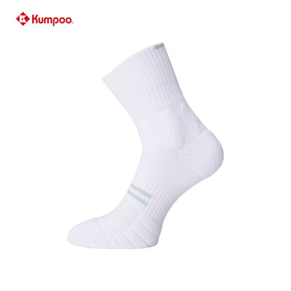 Kumpoo KSO-403 Badminton Socks - WHITE/PURPLE